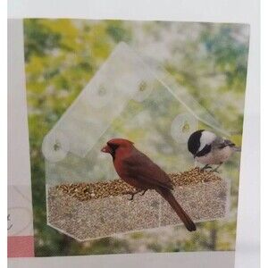 Bird Feeder Clear Plastic Window Mount Target Bullseye Playground 2024 - New